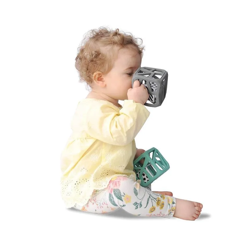 Chew Cube Easy-Grip Teether Rattle