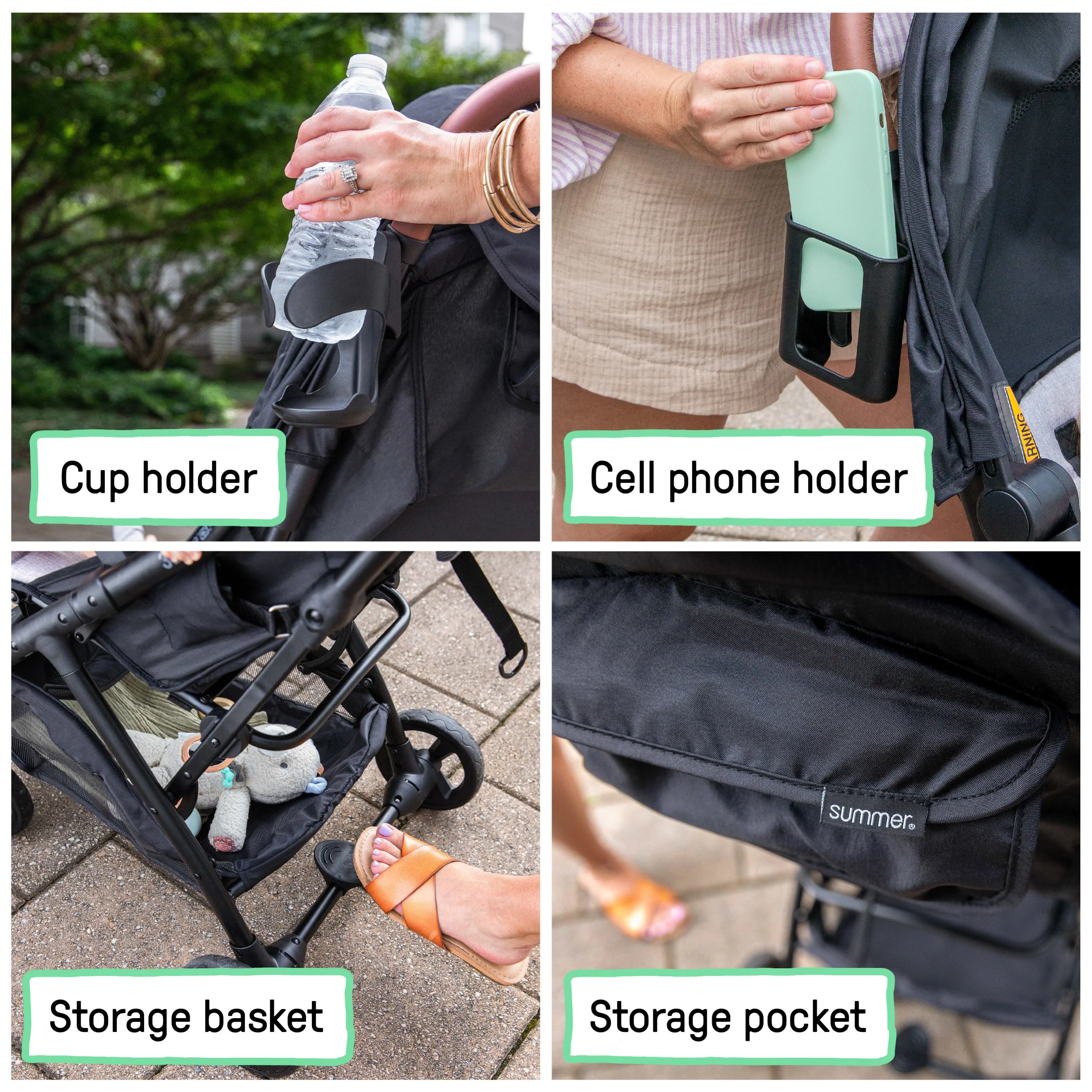 Ingenuity 3Dquickclose CS  Compact Fold Infant Baby Stroller - Black