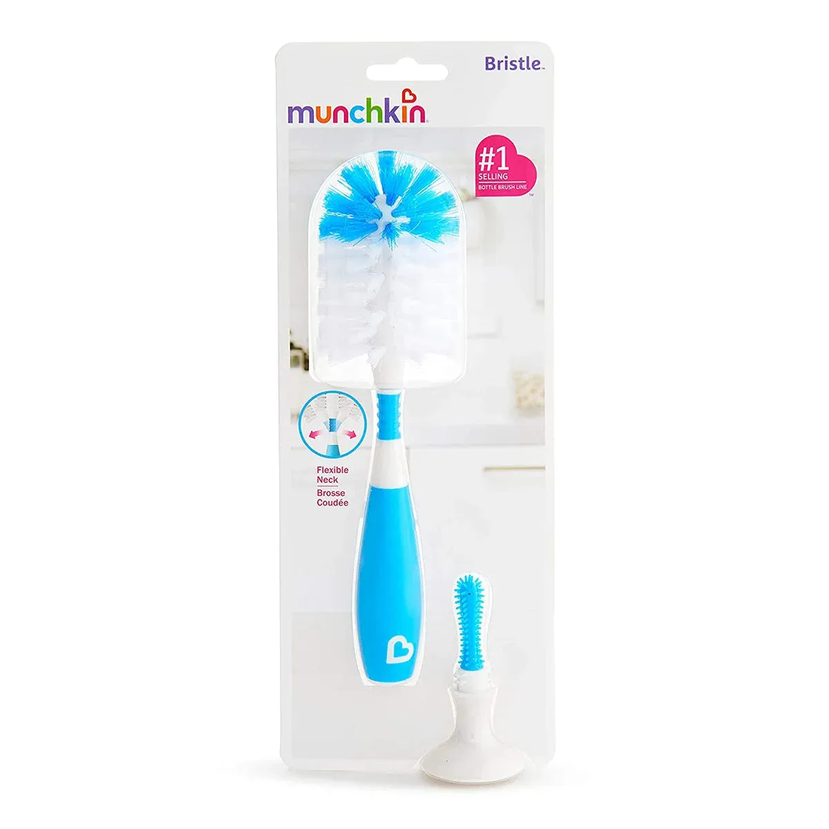 Munchkin Bristle Bottle Brush (Blue)